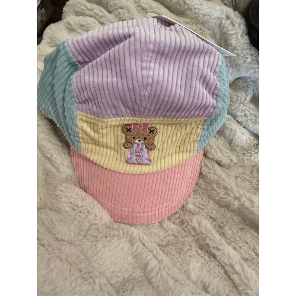 HUXBABY BLUSH COLOUR BLOCK CORD CAP NEW PINK BLUE‎ HAT ADJUSTABLE